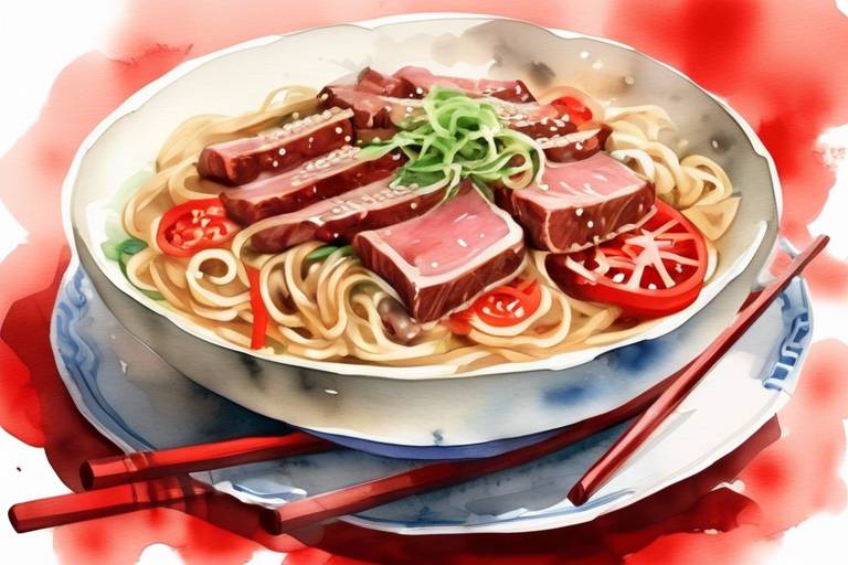 Çin Usulü Sebzeli Noodle ve Kırmızı Et Tarifi
