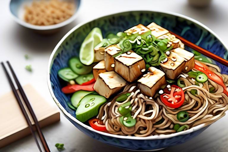 Tofu ve Soba Noodle Salatası Tarifi