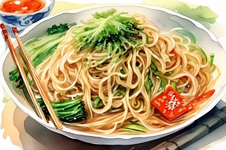 Çin Usulü Sebzeli Noodle Tarifi