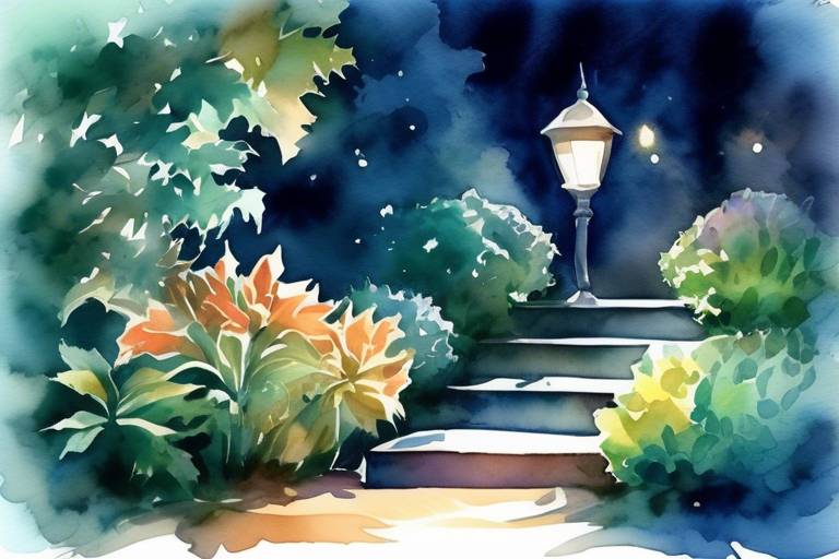 Yaprakların Gölgesinde Gece Bahçesi: Aydınlatma İle İdeal Bütünlük