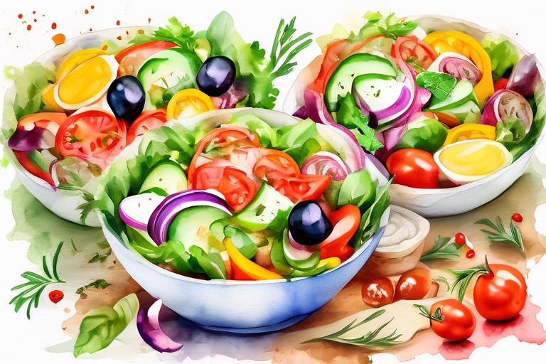 Sebzelerle Renkli ve Lezzetli Akdeniz Salataları