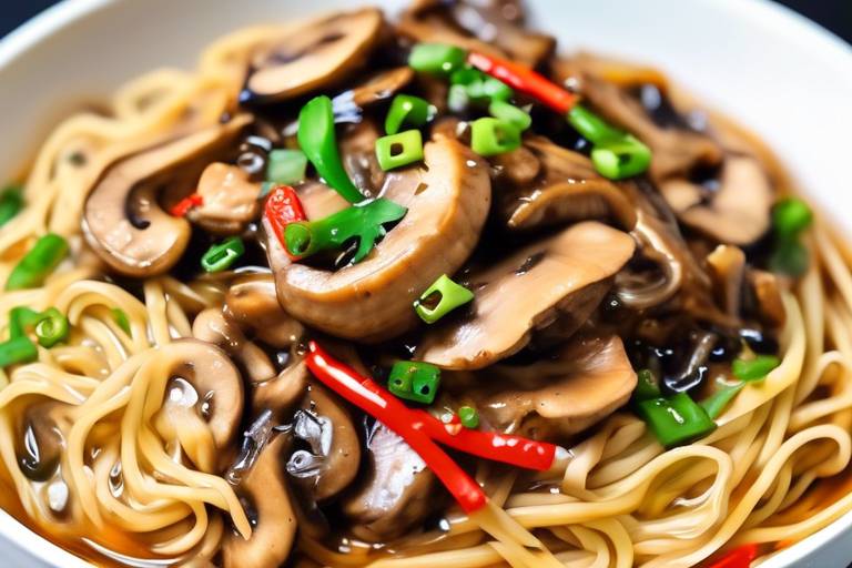 Baharatlı Mantarlı Tavuk Noodle Tarifi