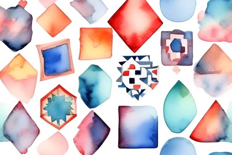 Geometrik Desenlerle Dekore Edilmiş Sanatsal Objeler